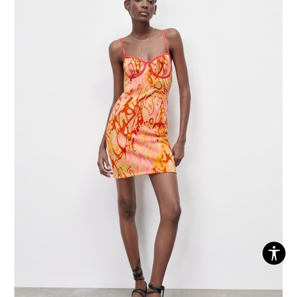 Zara colourful dress - Picture 1 of 4